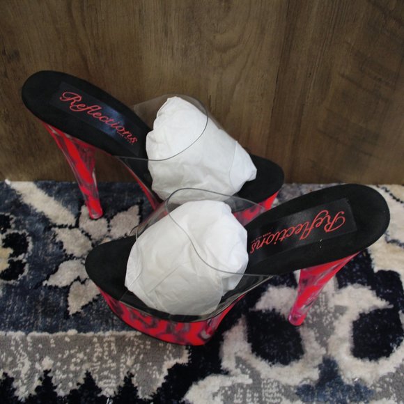 zebra print stripper heels - Picture 2 of 2